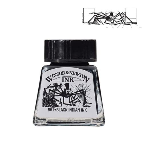 Tusz kreślarski rysunkowy Winsor&Newton 14ml - BLACK INDIAN.jpg