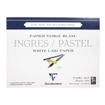 Blok do pasteli Ingres Pastel Clairefontaine -  130g, 25ark, 18x24cm, biały