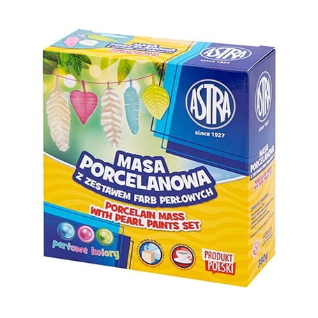 Masa porcelanowa Astra 450g + 3 farby perłowe