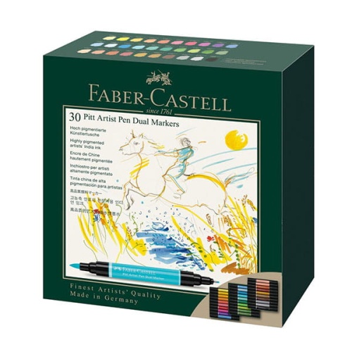 Zestaw flamastrów dwustronnych FABER-CASTELL Pitt Artist Pen Dual Markers - 30 kolorów.jpg