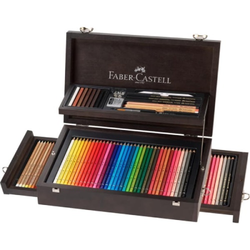 Zestaw artystyczny Faber-Castell Art & Graphic 125 elementów - drewniana kaseta