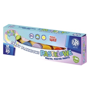 Farby plakatowe Astra - 12x20ml - pastelowe kolory