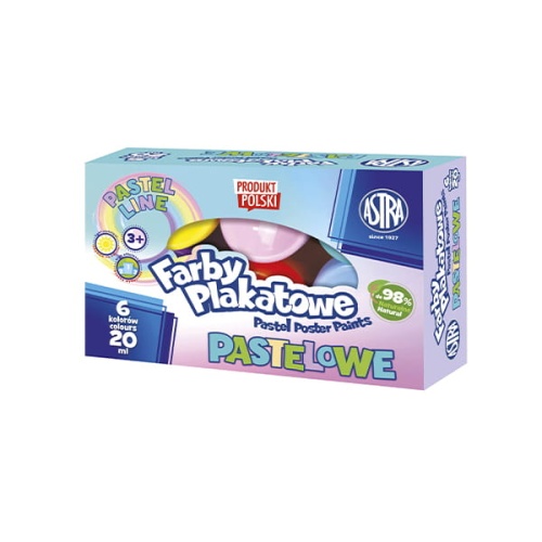 Farby plakatowe Astra - 6x20ml - pastelowe kolory.jpg