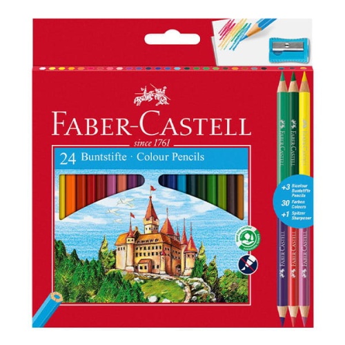 Kredki ołówkowe ECO FABER-CASTELL Zamek - 24+ 6 kolorów gratis + temperówka.jpg