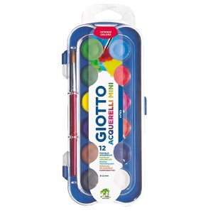 Farby akwarelowe Acquerelli Mini Giotto 12 kolorów