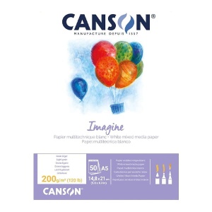 Blok Canson Imagine Mix Media - 200g, 50ark. A5
