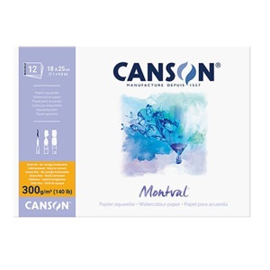 Blok do akwareli Canson Montval - 300g, 12ark. 18x25cm