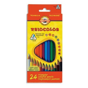 Kredki trójkątne Koh-i-noor TRIOCOLOR Slim  - 24 kolory