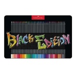 Kredki ołówkowe trójkątne FABER-CASTELL Black Edition 36 kolorów metalowa kaseta