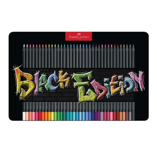 Kredki ołówkowe FABER-CASTELL Black Edition - 36 kolorów metalowa kaseta.jpg