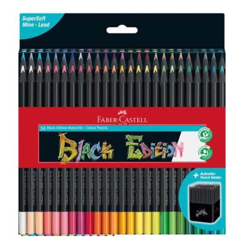 Kredki ołówkowe trójkątne FABER-CASTELL 50 kolorów - Black Edition.jpg