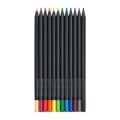 Kredki ołówkowe trójkątne FABER-CASTELL Black Edition - 12 kolorów metalowa kaseta