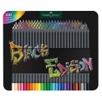 Kredki ołówkowe trójkątne FABER-CASTELL Black Edition 100 kolorów metalowe opakowanie