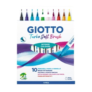Pisaki Pędzelkowe  GIOTTO Turbo Soft  Brush - 10 kolorów