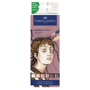 Zestaw flamastrów akwarelowych FABER-CASTELL Goldfaber Aqua - SKETCH PORTRAIT - 6 kolorów 