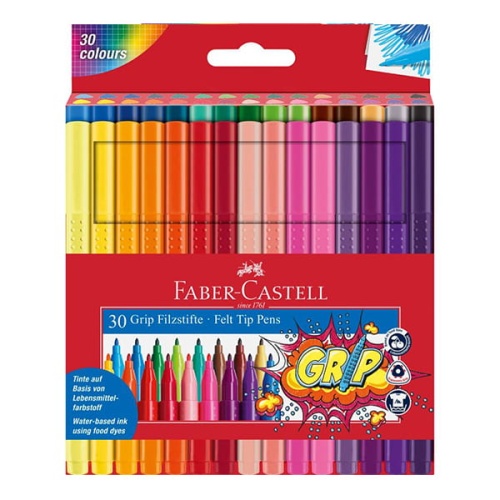 Flamastry FABER-CASTELL Grip - zestaw 30 kolorów.jpg