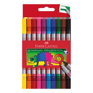 Flamastry dwustronne FABER-CASTELL - 10 kolorów