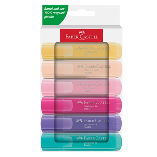 Zestaw zakreślaczy Faber Castell Textliner 1546 Pastel - 6 kolorów.jpg