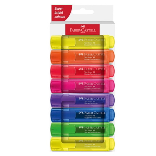 Zestaw zakreślaczy Faber Castell Texliner 1546 Neon - 8 kolorów.jpg