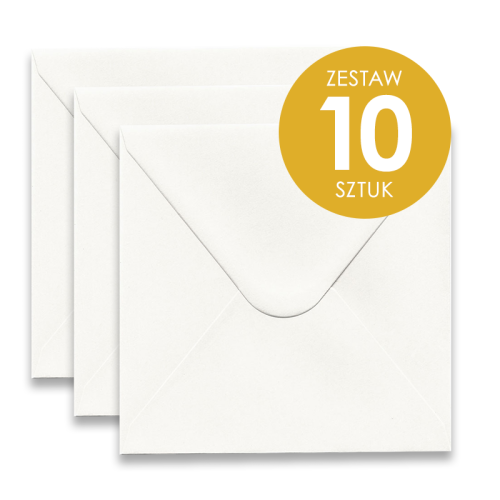Koperta Galeria Papieru kwadratowa, 160x160mm, Perłowa biel - 10 sztuk