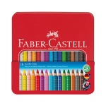 Kredki ołówkowe FABER-CASTELL JUMBO GRIP 16 kolorów - metalowe opakowanie