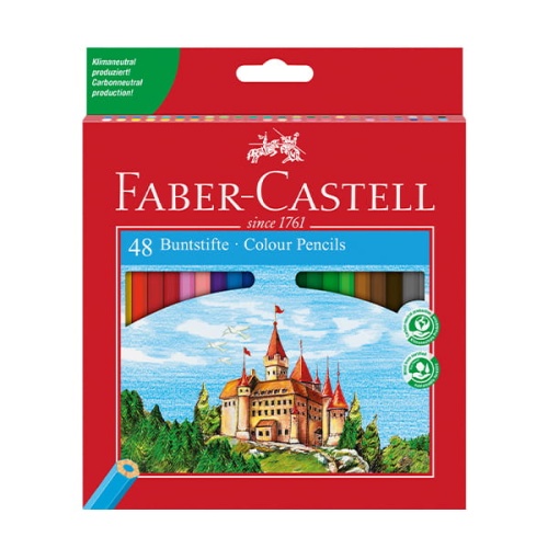 Kredki ołówkowe ECO FABER-CASTELL Zamek - 48 kolorów + temperówka.jpg