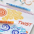 Kredki FABER-CASTELL TWIST woskowe, wykręcane - 12 kolorów
