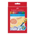 Kredki FABER-CASTELL TWIST woskowe, wykręcane - 12 kolorów