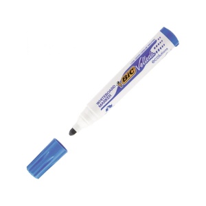 Marker suchościeralny BIC do białych tablic - niebieski/okrągła 