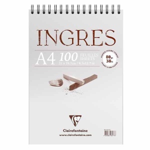 Blok do pasteli Clairefontaine Ingres - 80g, 100ark, A3 - na spirali