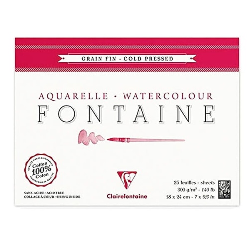 Blok do akwareli FONTAINE Clairefontaine - Grain Fin - 300g, 25ark, 18x24cm.jpg