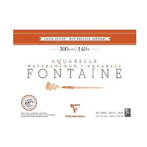 Blok do akwareli FONTAINE Clairefontaine - Satine - 300g, 20ark, 23x31cm