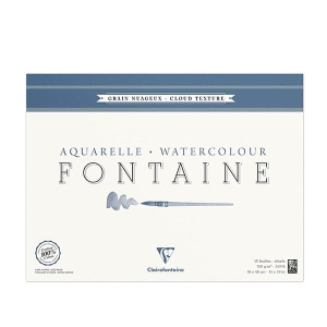 Blok do akwareli FONTAINE Clairefontaine - Grain Nuageux - 300g, 15ark, 36x48cm