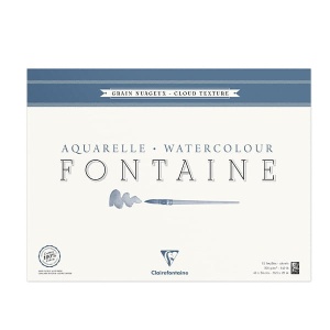 Blok do akwareli FONTAINE Clairefontaine - Grain Nuageux - 300g, 15ark, 42x56cm
