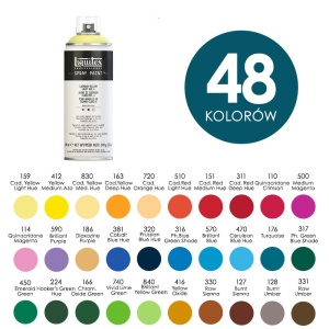 Farby akrylowe w spray'u Liquitex Spray Paint 400ml - różne kolory