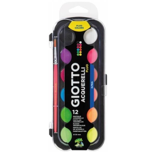 Farby akwarelowe Acquerelli Giotto 12 kolorów fluo