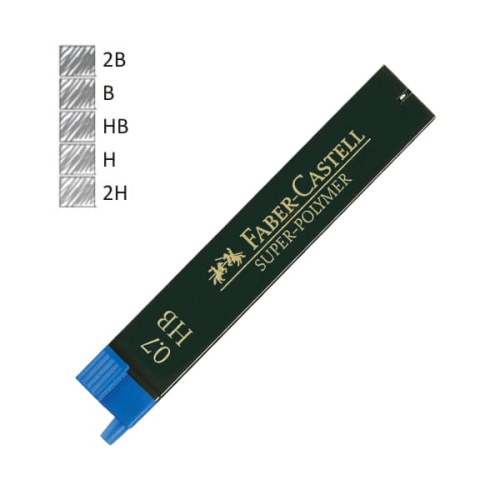 Rysiki, grafity do ołówków SUPER POLYMER FABER-CASTELL - 0,7mm.jpg