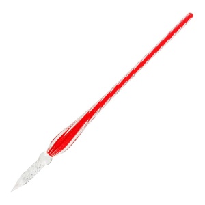 Pióro szklane do kaligrafii J.Herbin 19cm, plecione - rouge caroubier