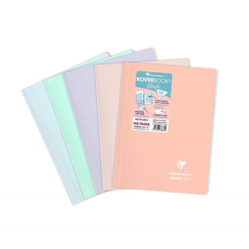 Zeszyt, kołonotatnik Clairefontaine KoverBook A4 - pastelowe kolory