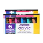 Zestaw farb akrylowych Daler Rowney Graduate Acrylic - 6x75ml - metaliczne