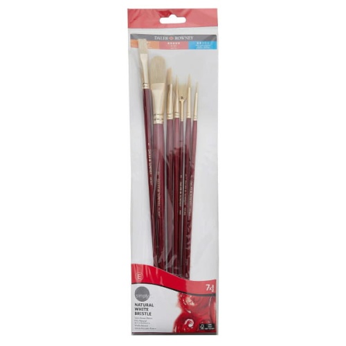 Zestaw pędzli szczecinowych Daler Rowney- 7 sztuk