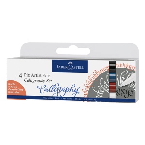 Zestaw flamastrów Faber Castell Pitt Artist Pens Calligraphy Set - 4 kolory