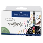 Zestaw flamastrów Faber Castell Pitt Artist Pens Calligraphy Set - 8 kolorów