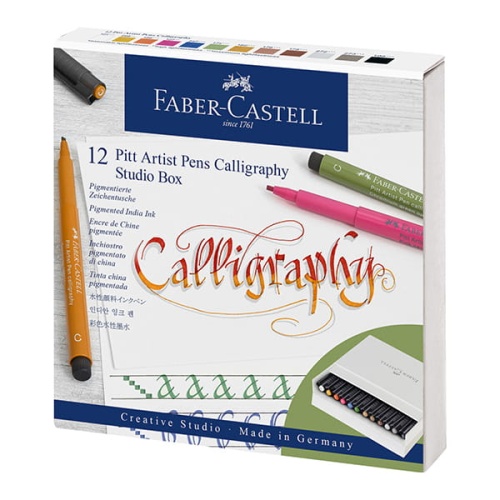 Zestaw flamastrów Pitt Artist Pens Calligraphy Studio Box - 12 kolorów.jpg