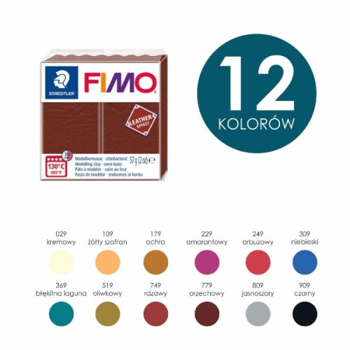 Masa termoutwardzalna Fimo LEATHER 57g