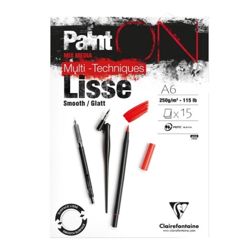 Blok uniwersalny Clairefontaine Paint On Multi -Techniques Lisse - 250g, A6, 25ark..jpg