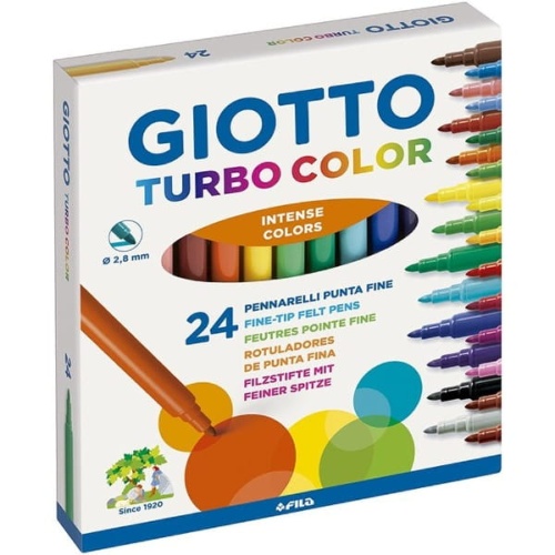 Flamastry Giotto Turbo Color - zestaw 24 szt.