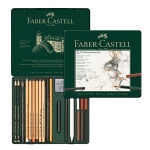 Zestaw węgli rysunkowych Faber Castell Pitt Monochrome - 21 sztuk