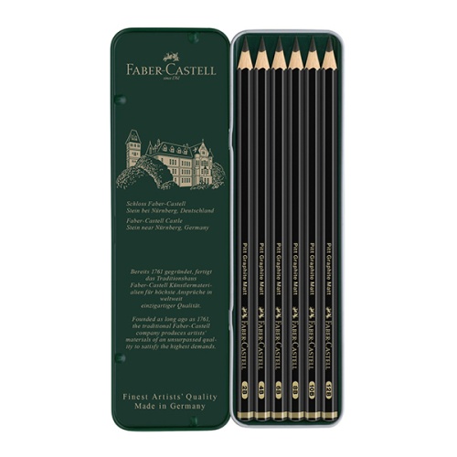 Zestaw ołówków artystycznych Faber Castell Pitt Graphite Matt - 6 sztuk.jpg