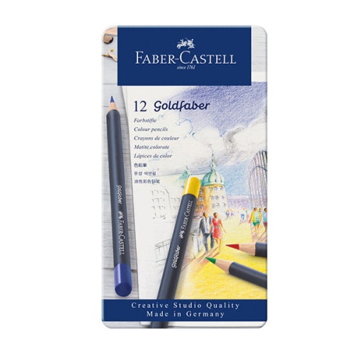 Kredki ołówkowe Faber Castell Goldfaber - 12 kolory.jpg